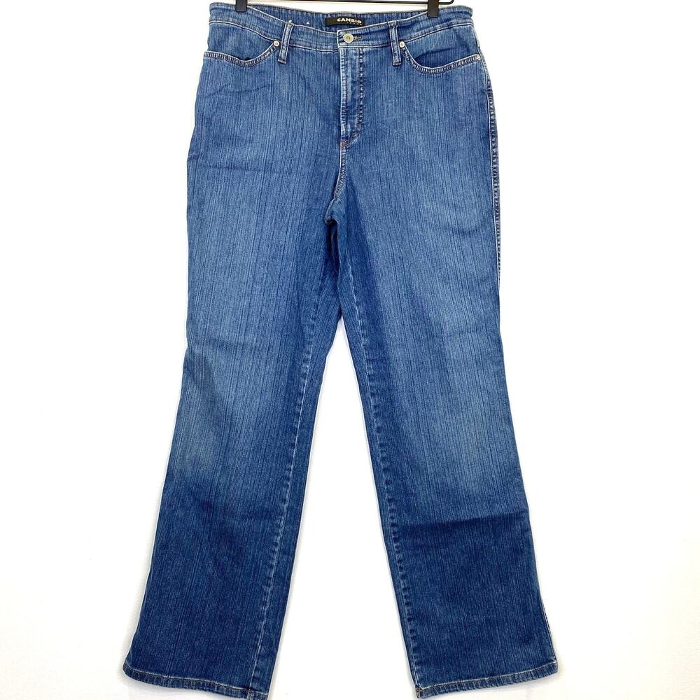 Cambio Jade Jeans Womens SZ 16 Medium Blue Straight Leg High Rise Style 005400